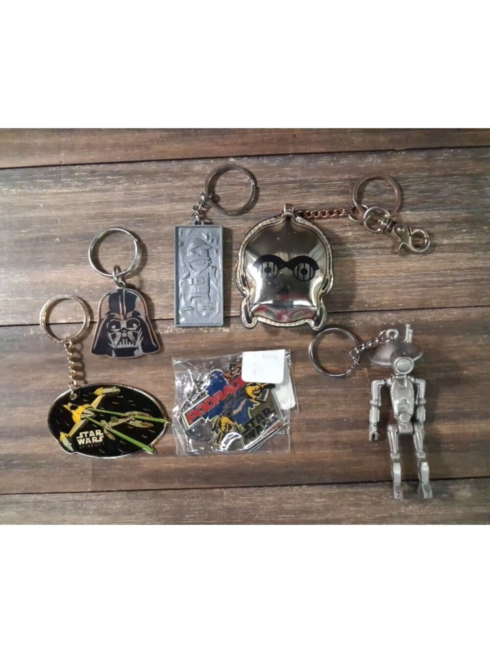 Star Wars Keychain Lot Various Vader C-3PO Droid Phineas Ferb Other Bag Tag